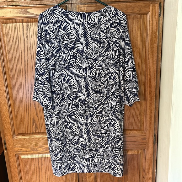 Garnet Hill Silk Midi Dress 3/4 Sleeve - Picture 2 of 10